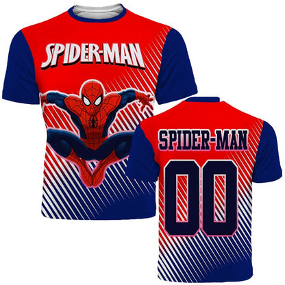 2025 New Marvel superhero Spider-Man Spider-sensing Football jerseys for men and women quick-drying T-shirts graphic t shirts