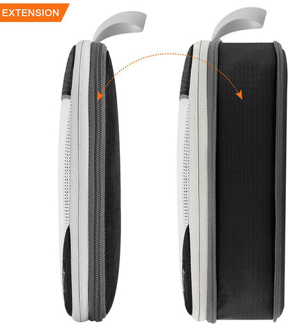 6PCS Travel Compressed Packing Cubes Storage Organizer Set With Shoe Bag Mesh Visual Luggage Portable Lightweight Suitcase Bag