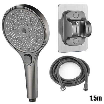 Chuveiro de tela grande com 3 modos de velocidade, acessórios portáteis para chuveiro, suprimentos de banheiro, kit completo de acessórios de chuveiro