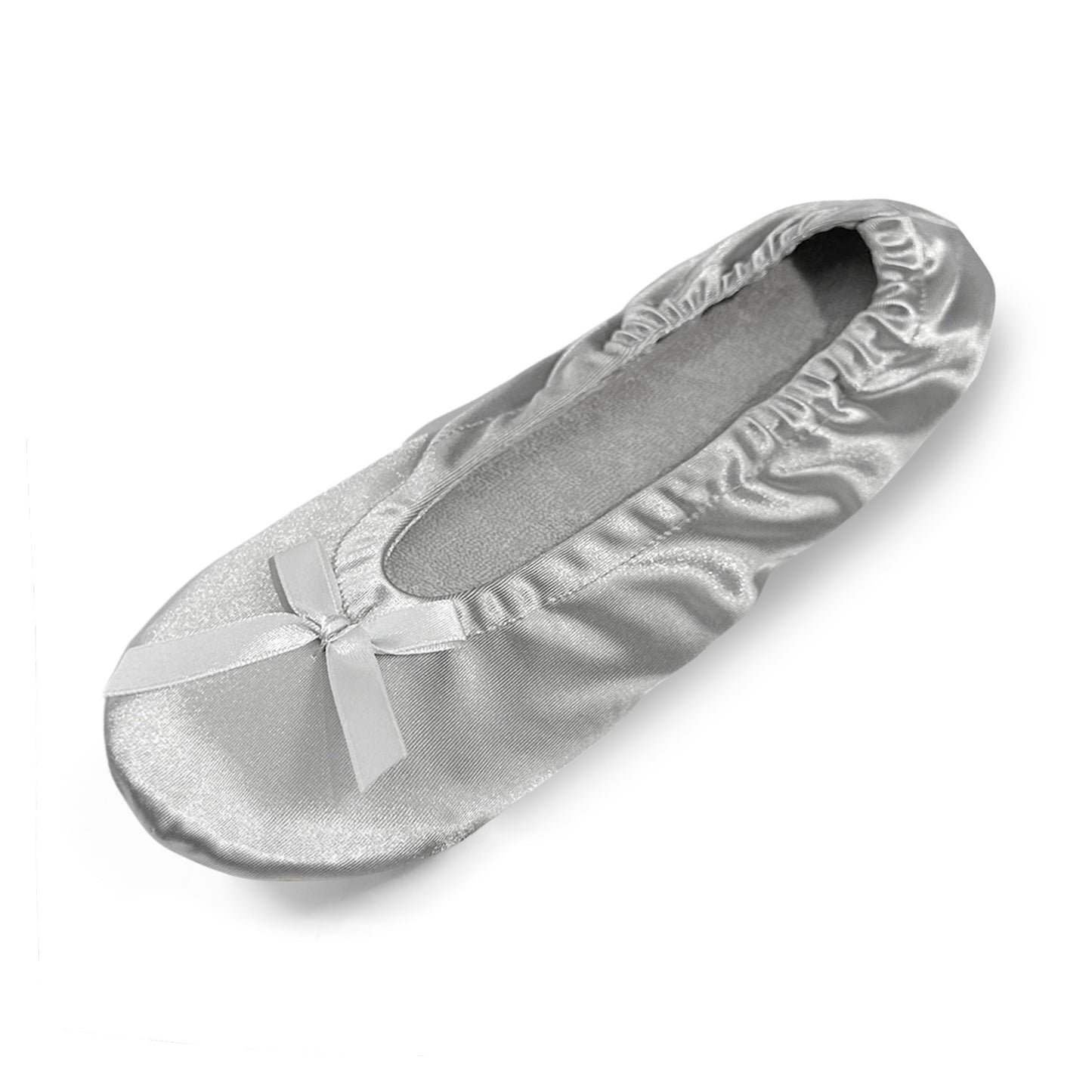 Women's Elegant Ballerina Flats, Lightweight Cozy Indoor Home House Ballet Flats, With Soft Foam Shoe-Insole & Bowknot Decor