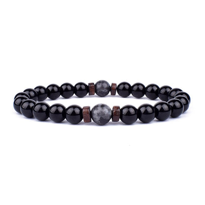 Pulseira de Pedra Vulcânica para Homens Lava Madeira 8mm Contas Pulseira Buda Tibetano Corrente de Pulso Feminina Masculina Jóias Presente Novas Pulseiras