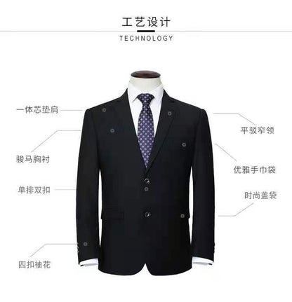 9XL Men's Korean Suit Male Jacket Dad's Business Suit For Middle-aged Formal Dress Fattened Blazer Coat Men Nightclub Black Navy