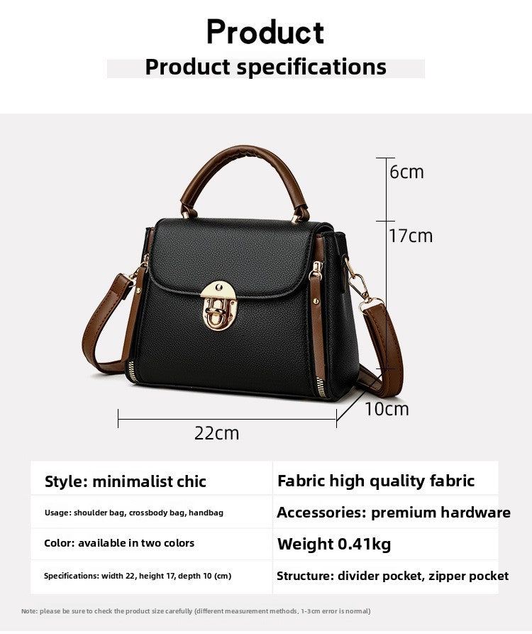 Vintage Handbag Women Fashion Crossbody Shoulder Bag Simple Small Square Bag Versatile Trendy