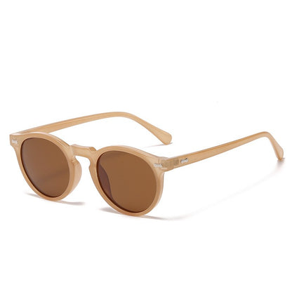 Óculos de Sol Redondos Retrô Masculinos Femininos Pequenos Moda Polarizados Óculos de Sol para Homens e Mulheres Óculos de Condução Estilo Vintage Literário