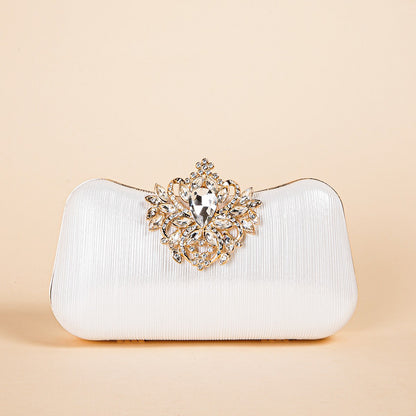 Luxury Rhinestone Evening Bag For Carnaval, Shiny Wedding Dress Purses,  Glamorous,Elegant,Exquisite Small Rhinestone Decor Boxy