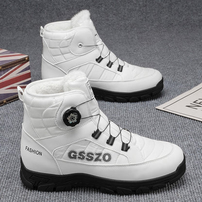Winter New Swivel Buckle Fleece Waterproof Snow Boots Outdoor Non-slip and Wear-resistant