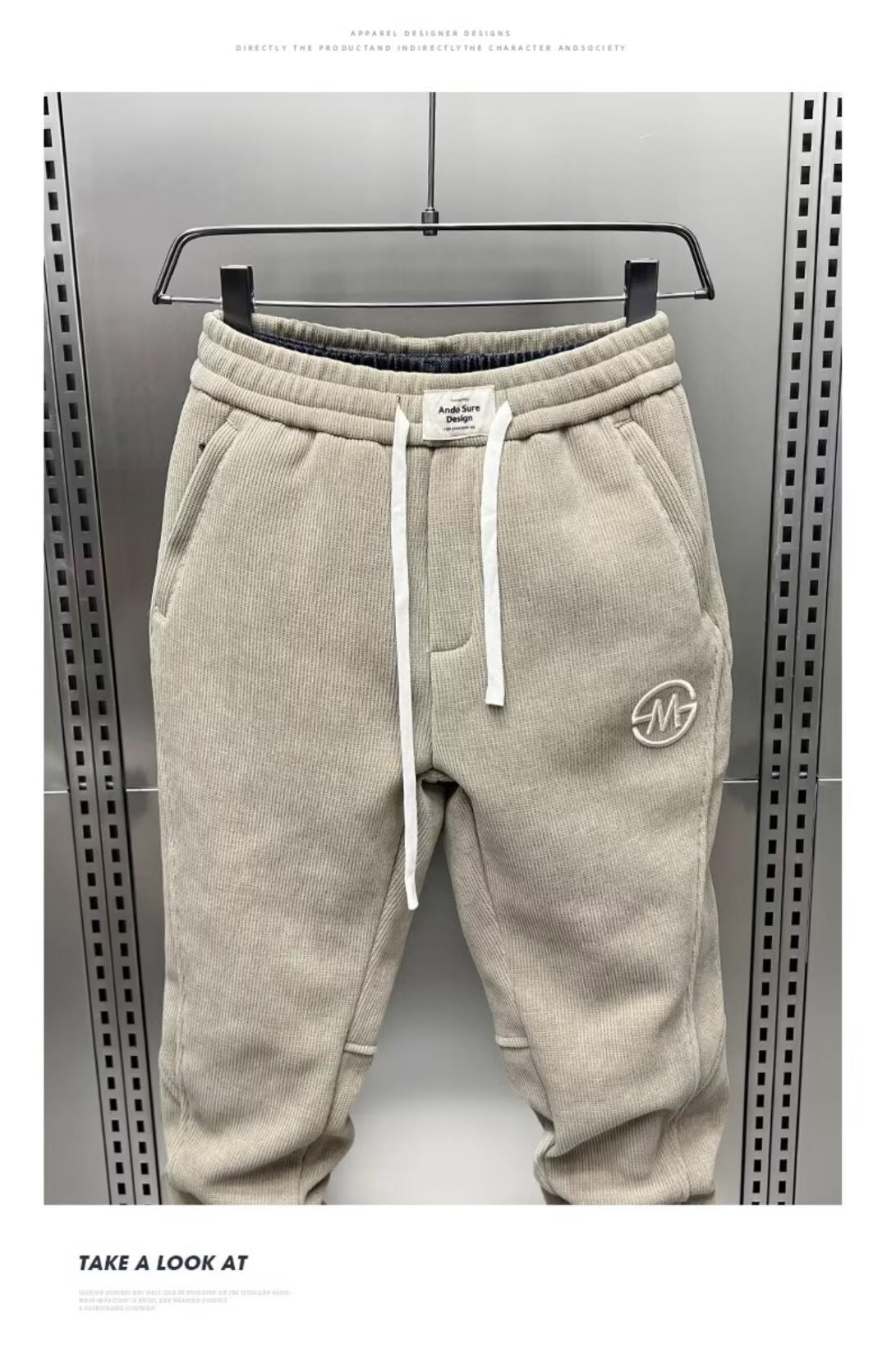 Calças Casuais Masculinas Americanas Calças de Algodão de Alta Qualidade para Outono Inverno Uso Diário Masculino Casual Calças de Moletom Soltas de Tamanho Grande