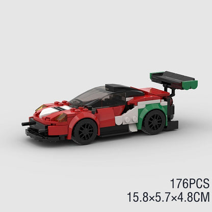 MOC Carro Esportivo de Corrida Veículo Cidade Speed Racer Modelo Técnico Blocos de Construção Tijolos Supercarro F1 Brinquedos Infantis Presentes para Meninos NSX