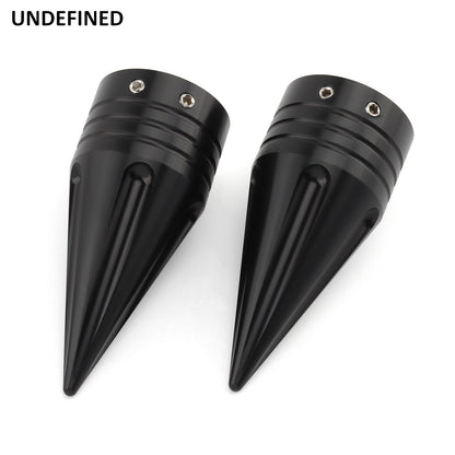 2 Peças Capas de Porca do Eixo Dianteiro CNC de Alumínio Preto/Cromado para Harley Sportster 883 1200 Dyna Touring Softail