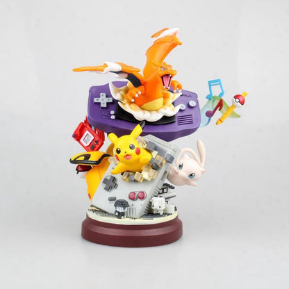 Boneco Grande Pokémon de 20cm Pikachu Charizard Mewtwo, Modelo Colecionável Anime para Decoração de Casa, Exposição, Presente