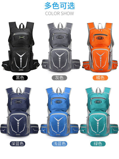 Outdoor mountaineering and cycling travel backpack, multifunctional waterproof nylon bag, suitable for men and women