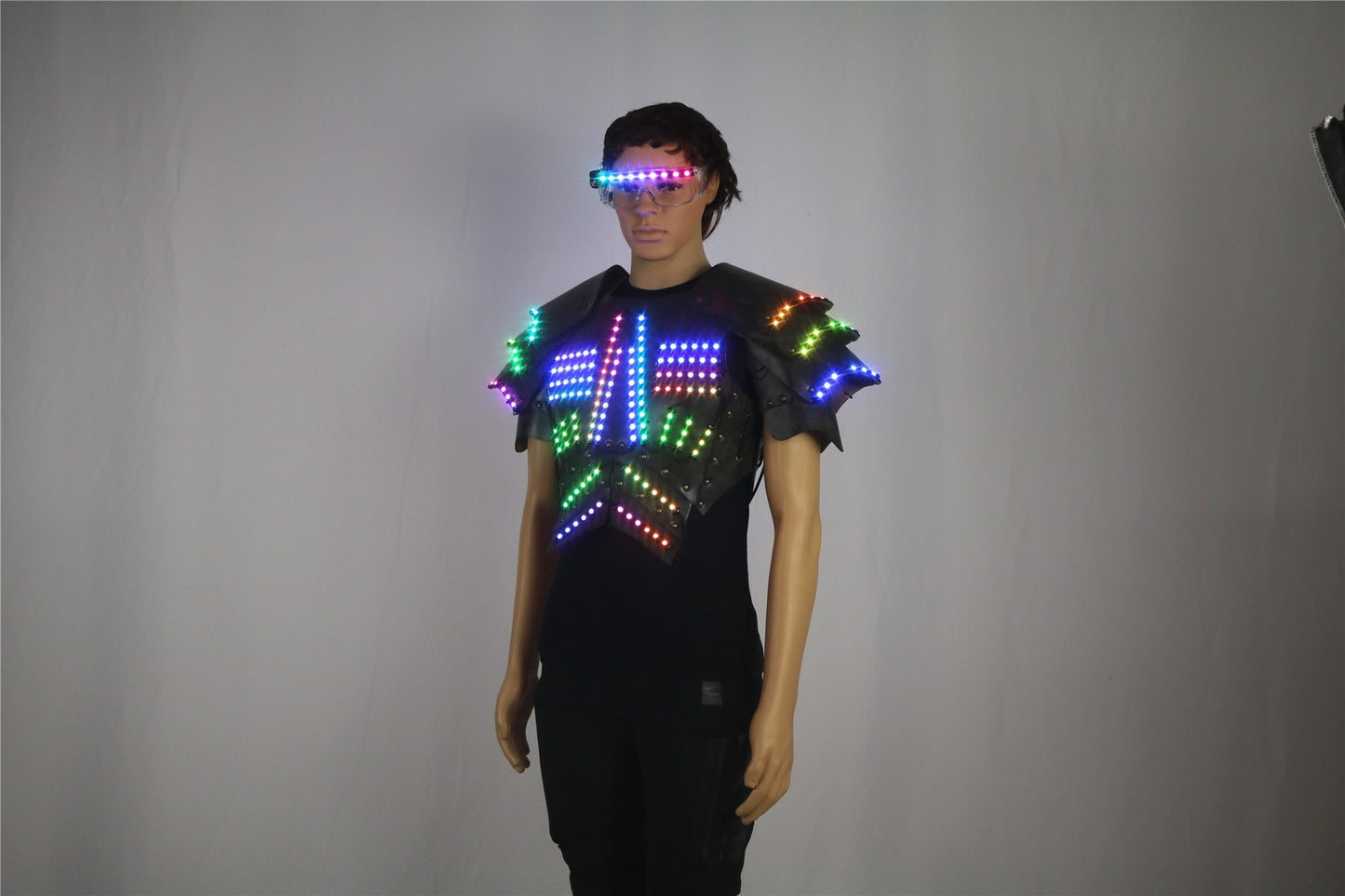 COSPLAY-Luminous LED Clothing, Fluorescent Glasses, Stage Show Armor, Night Show, Party Atmosphere Props