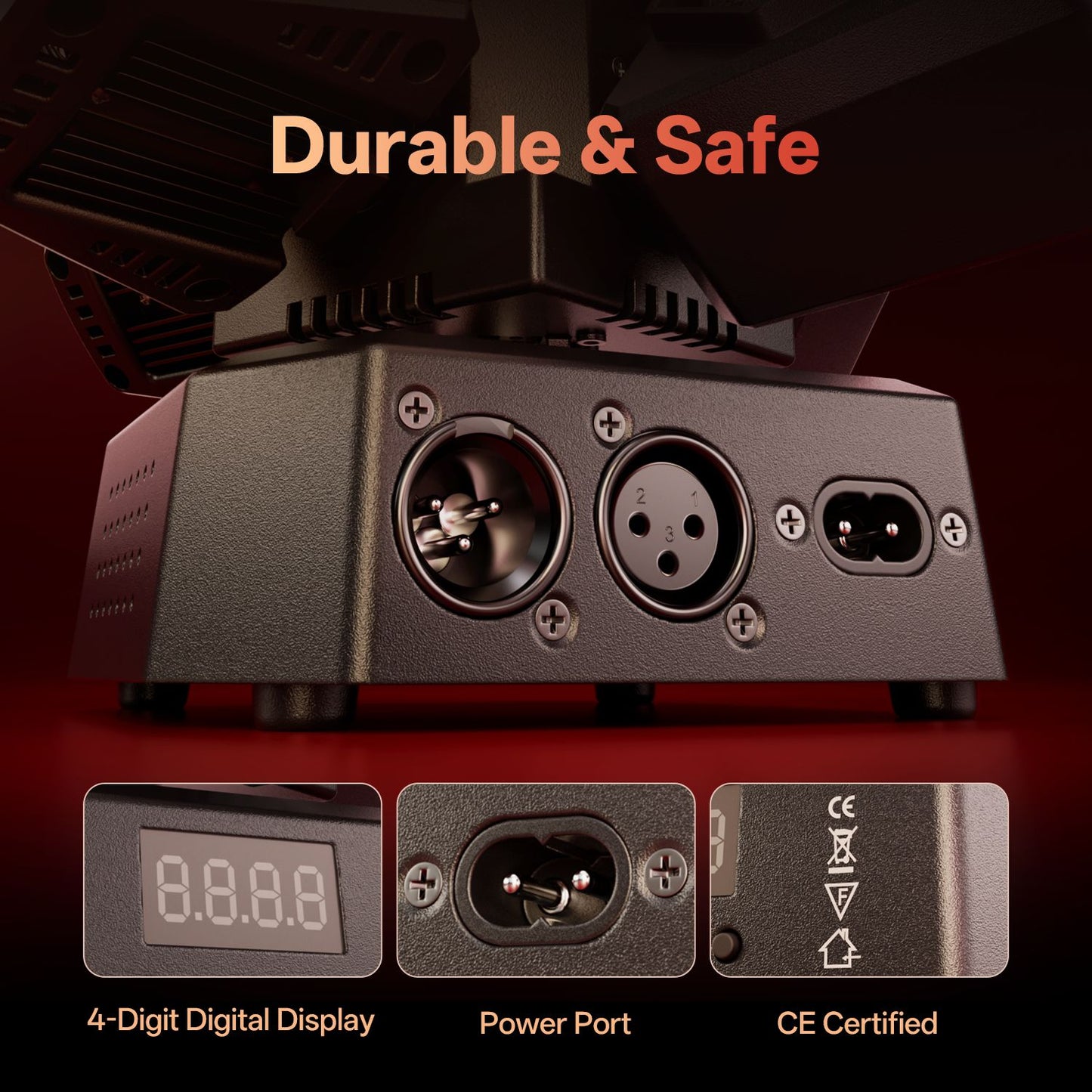 4-Arm Moving Head Light 70W RGBW Beam Magic Ball Light Stage Strobe Effect Lights DJ Party Lights for Theater Live Show Bar Club
