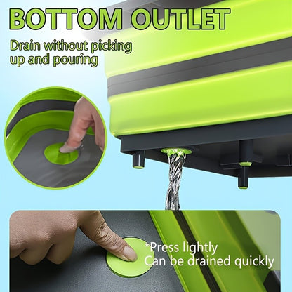 1pc Portable space saving basin with built-in sink and storage function - perfect for outdoor camping, travel, and home use