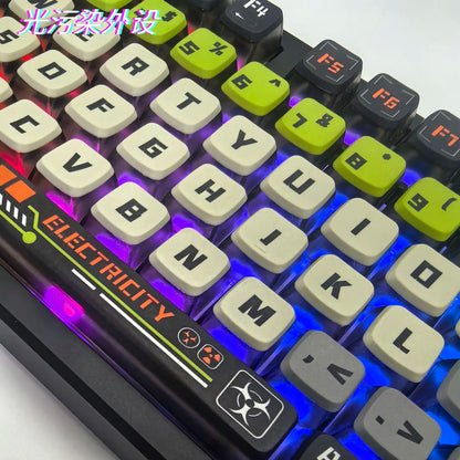 Doomsday Crossing Personalized Keycaps 125 Keys PBT+PC SAX Quad Translucent Pudding Keycaps for MX Switch Mechanical Keyboards