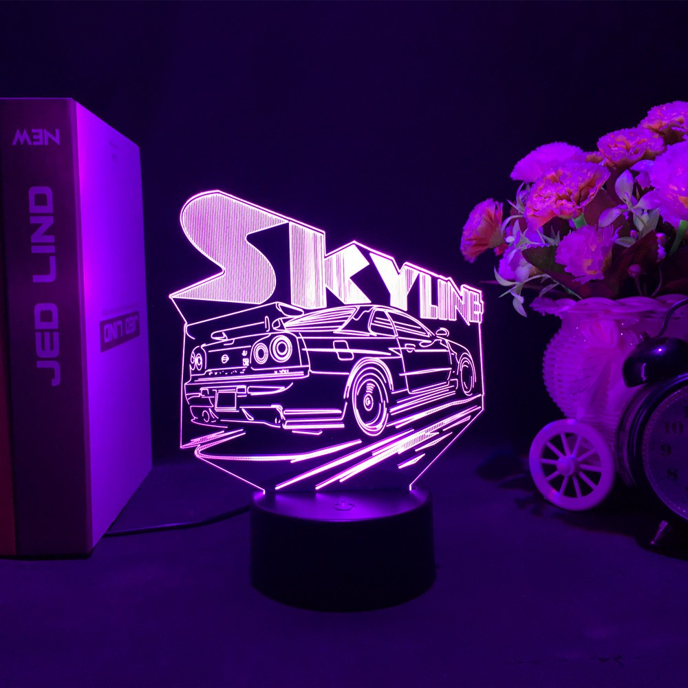 Sports Car 3d Illusion Lamp for Kids Bedroom Decor Nightlight Touch Sensor Atmosphere Birthday Gift Supercar Led Night Light