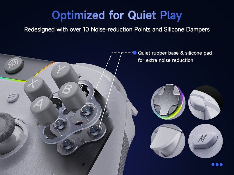 EasySMX X05 Pro Wireless Gaming Controller with Hall Joysticks, 1000Hz Polling Gamepad for PC Nintendo Switch Android and iOS
