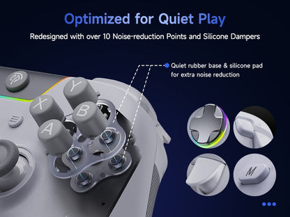 EasySMX X05 Pro Wireless Gaming Controller with Hall Joysticks, 1000Hz Polling Gamepad for PC Nintendo Switch Android and iOS