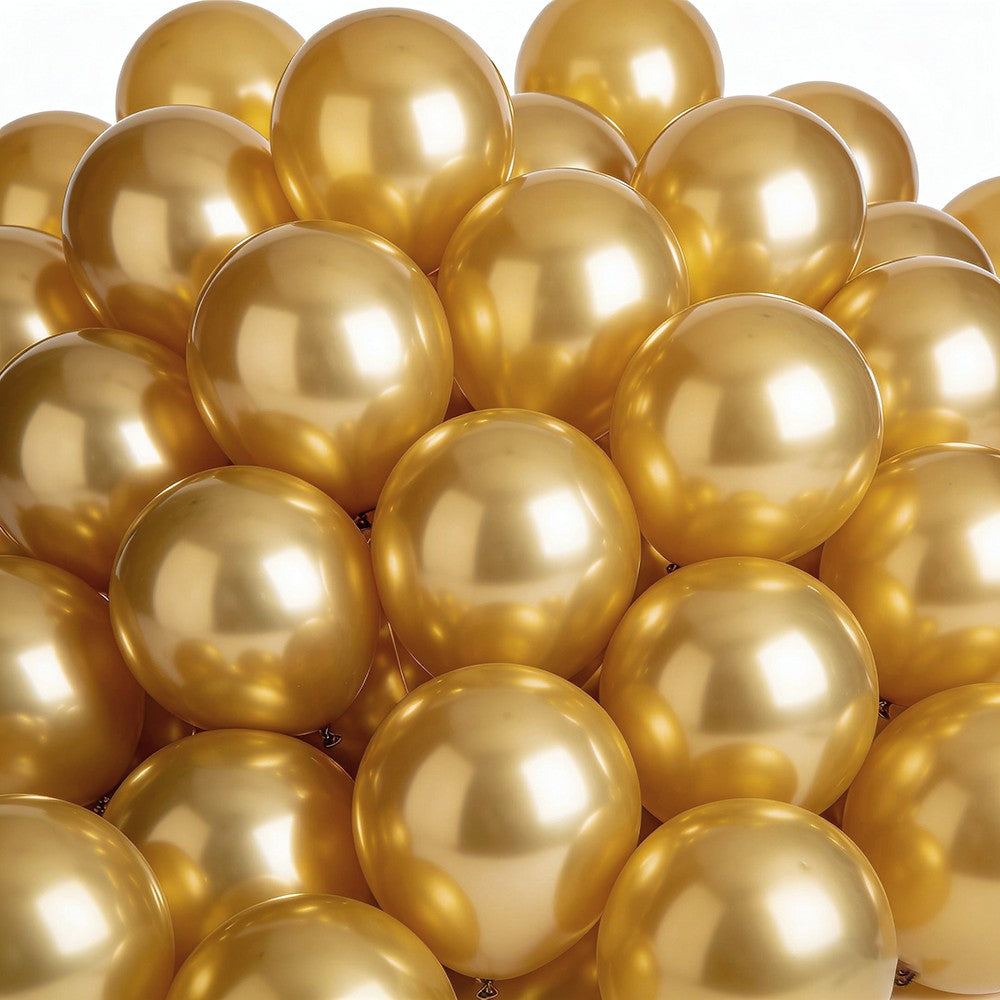 50pcs 5-12inch Chrome Metallic Balloons Happy Birthday Valentine's Day New Year Anniversary Wedding Birthday Party Decorations