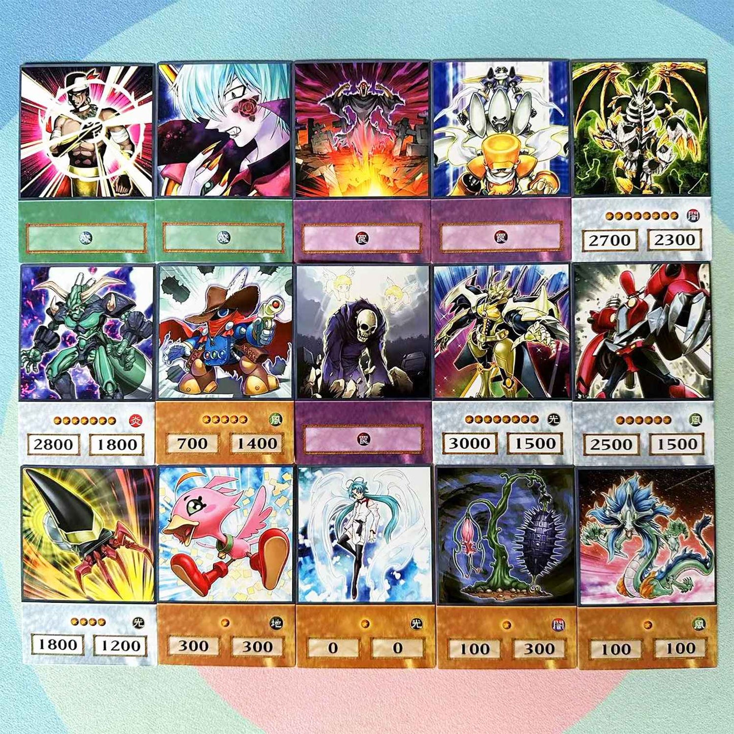 100 unids Yu-Gi-Oh Anime Estilo Cartas Olhos Azuis Mago Negro Exodia Obelisco Slifer Ra Yugioh DM Cartão Clássico Proxy DIY Presente Infantil