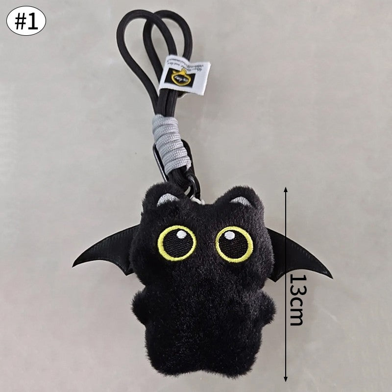 Gothic Bunny Plush Keychain Rabbit Bag Charm Bandage Rabbit Pendant Dark Horror Bunny Doll Keyring Bag Charm Halloween Gifts