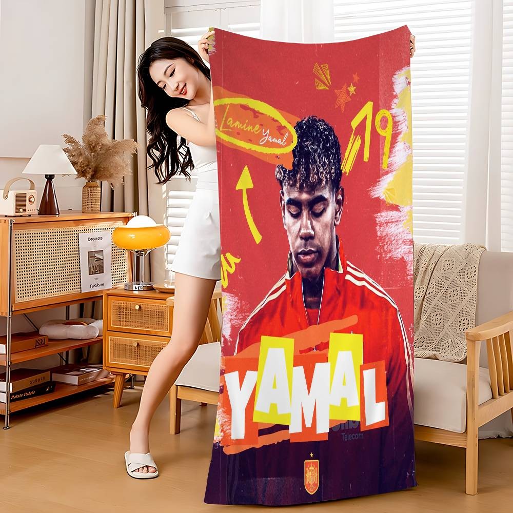 Popular Football Stars L-Lamine Y-Yamal Microfiber Beach Towel Absorbent dry Soft Yoga Swimming Resort Mountain Climbing Towel