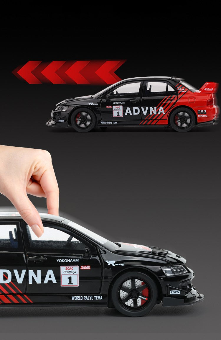 1:32 Mitsubishi Lancer Evolution EVO Pista Pintado Sports Metal Liga Modelo de Carro Fundido Veículo em Miniatura Miniatura GT Presente Amigo