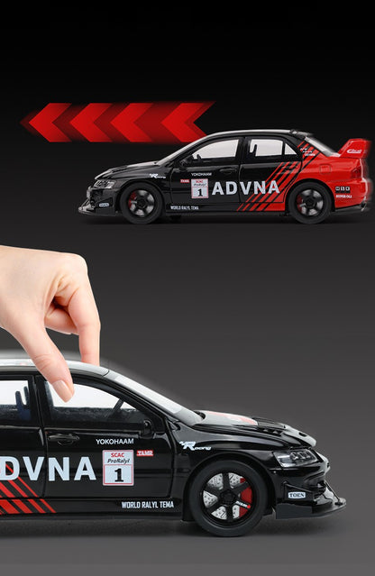 1:32 Mitsubishi Lancer Evolution EVO Pista Pintado Sports Metal Liga Modelo de Carro Fundido Veículo em Miniatura Miniatura GT Presente Amigo