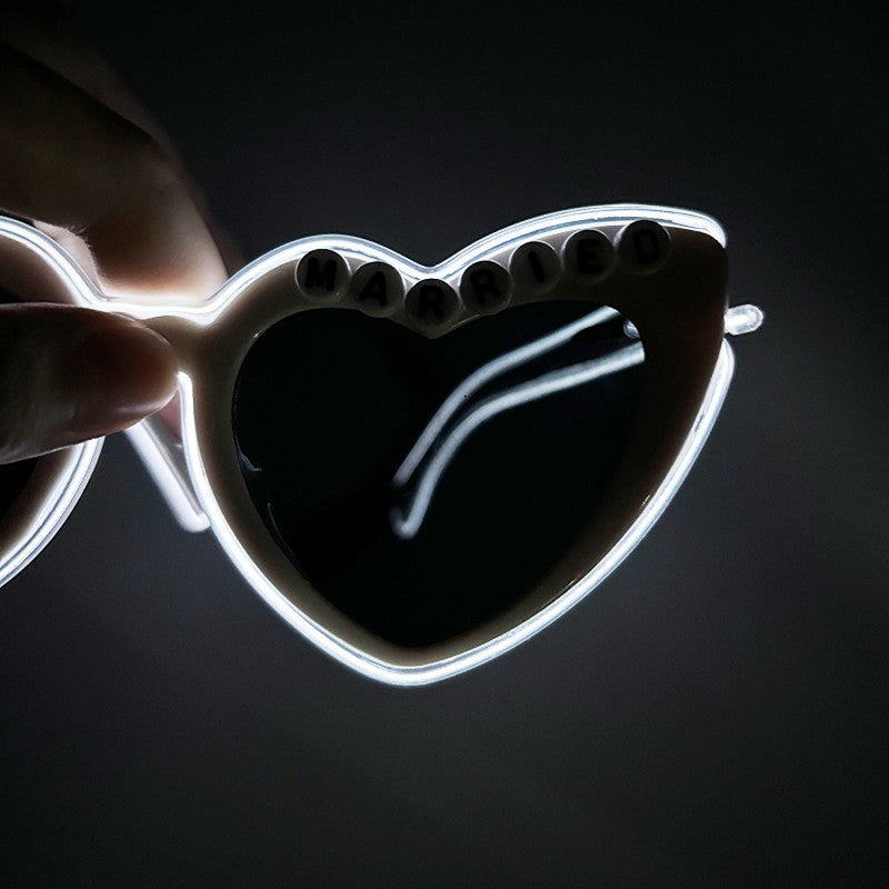 1PC Light Up LED Glasses Glow Sunglasses EL Wire Neon Glasses Glow in The Dark Party Supplies Neon Party Favors for Adults