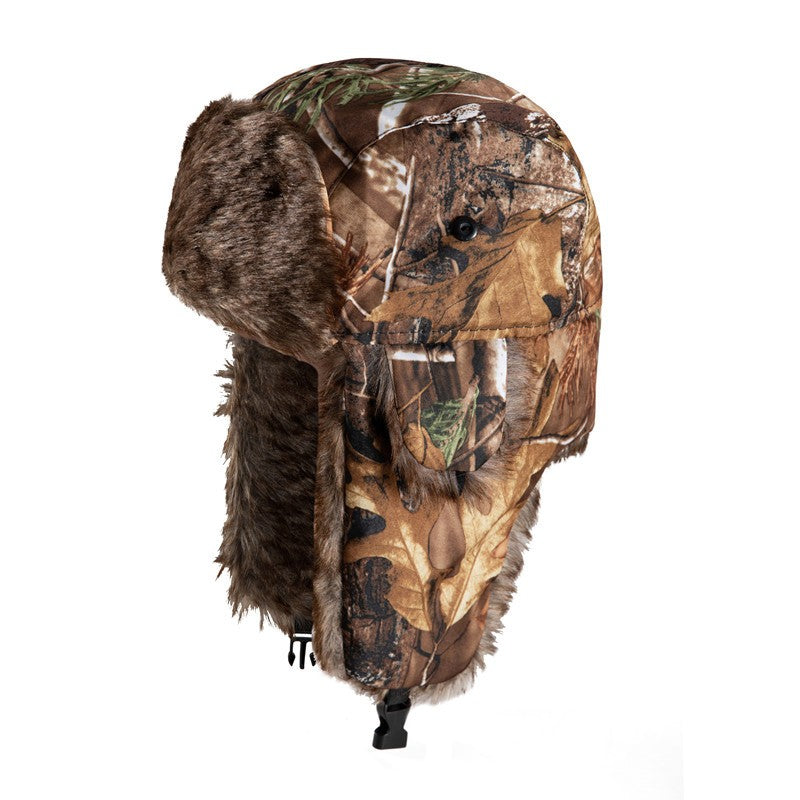 Camouflage Military Winter Hat Thermal Ear Flap Skiing Outdoor Sports Windproof Tactical Cap