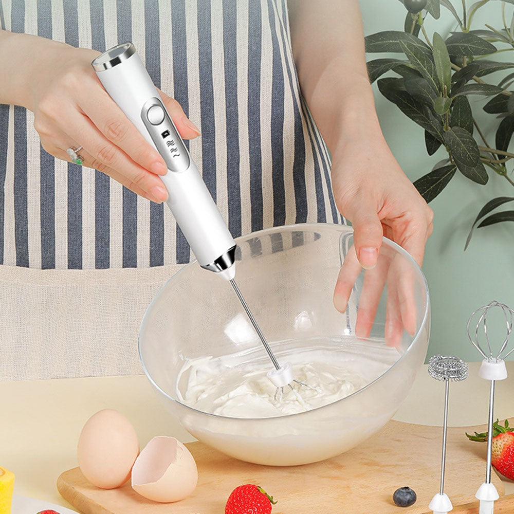Espumador de Leite Elétrico TINSOL, Portátil Sem Fio, Potente, Recarregável via USB, Prático, Para Café e Leite, Batedor de Cozinha