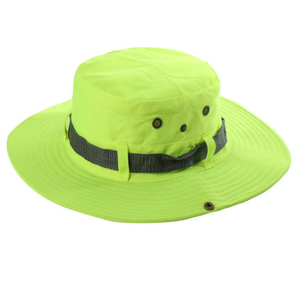 Summer Men Women Fluorescent Bucket Hat Reflective UV Protection Sun Fishing Cap Basin Caps Outdoor
