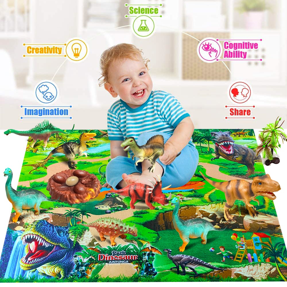 Brinquedo de Dinossauro Criando um Conjunto de Selva de Animais Dinossauros Minifigura Escavação de Dinossauros Brinquedos Educacionais Infantis para Meninos Presente