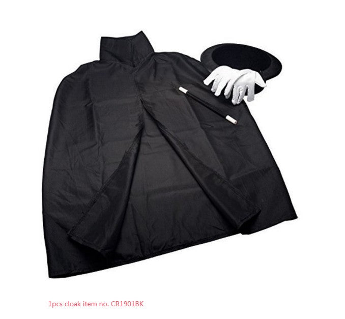 Adult Magician Costume Kids Toy Kit Set for Men and Women with Top Hat, Cape, Magic Wand, White Gloves for Magic Tricks Show