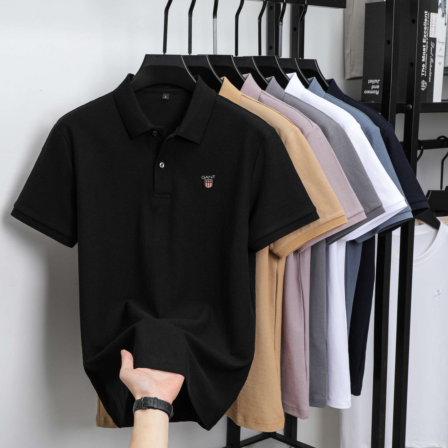 High-end 100% Cotton Short Sleeve Polo Shirt Men's Summer Luxury Brand Breathable Paul T-shirt Exquisite Embroidery Casual Top