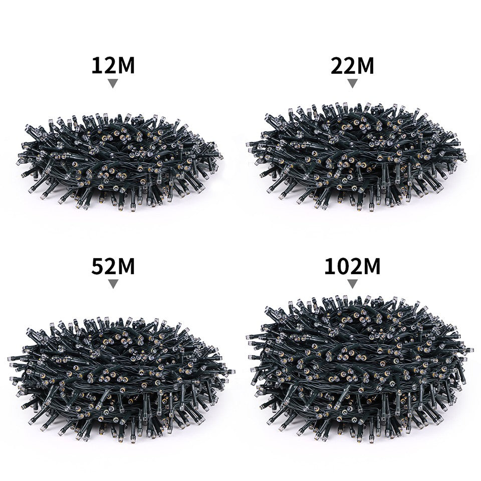 100M 1000 LEDs Fast Charge Solar Led Fairy Light Led Waterproof Outdoor String Lights Christmas Garland For Garden Party Decor