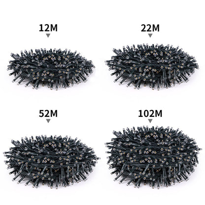 100M 1000 LEDs Fast Charge Solar Led Fairy Light Led Waterproof Outdoor String Lights Christmas Garland For Garden Party Decor