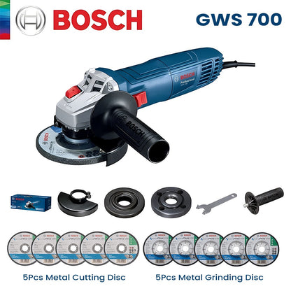 Esmerilhadeira Angular Elétrica Bosch GWS700 12000Rpm Máquina de Moer Multifuncional Portátil para Polimento de Metal Ferramentas Elétricas de Corte