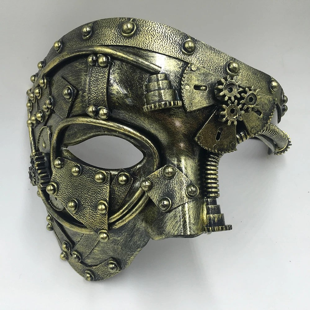 Steampunk  Phantom Masquerade Cosplay Medieval Retro Mask Ball Half Face Men Punk Costume Halloween Party Costume Props