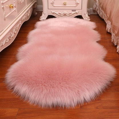 Imitation Wool Home Decor Long Hair Carpet Fluffy Shaggy Non Slip Soft Rugs Faux Fur Bedroom Mats Sheepskin Rug
