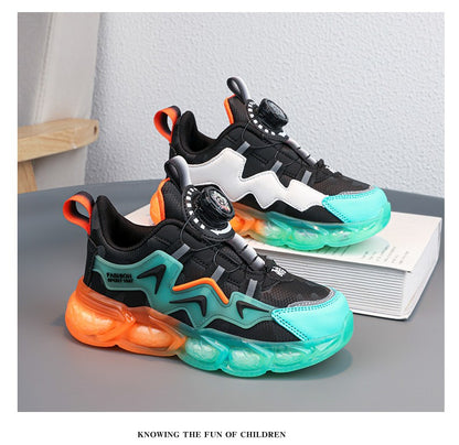 New Children's Leather Casual Shoes For Boy Girls Outdoor Running Sneakers Breathable Mesh Kids School Walking Sport Non Slip