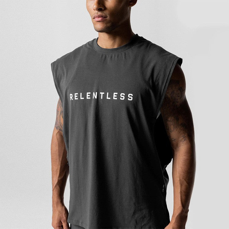 Men's Summer Cotton Casual Tank Top Gym Fitness Clothing Sleeveless Shirt Bodybuilding Running Singlet Undershirt Workout Vest