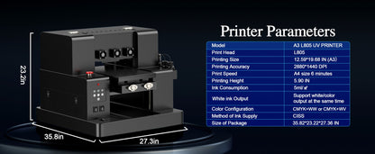 US Stock A3 L805 UV DTF Printer For Epson XP600 DTF Printer A4 A3 DTF Printer T shirt Printing Machine impresora dtf EU Stock