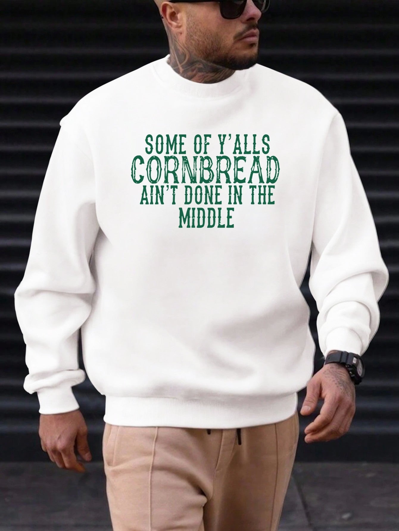 2025 New Sweatshirt For Men'sEnglish Font Pattern Printing Cotton Round Neck Fashion Casual High Quality Daily Top Clothing