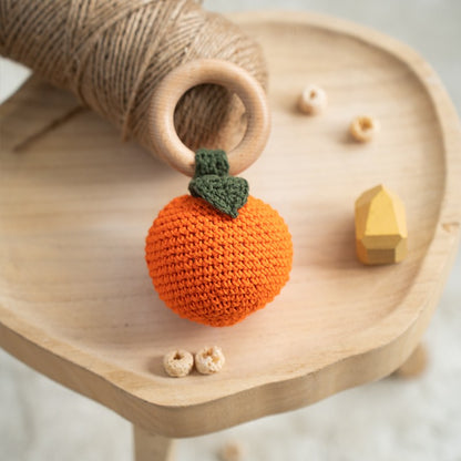1 Brinquedo Chocalho de Crochê para Bebê Fruta Pulseira de Madeira com Design de Limão e Cereja Brinquedo Musical Chocalho para Bebês Brinquedos Mordedores Presentes para Recém-Nascidos
