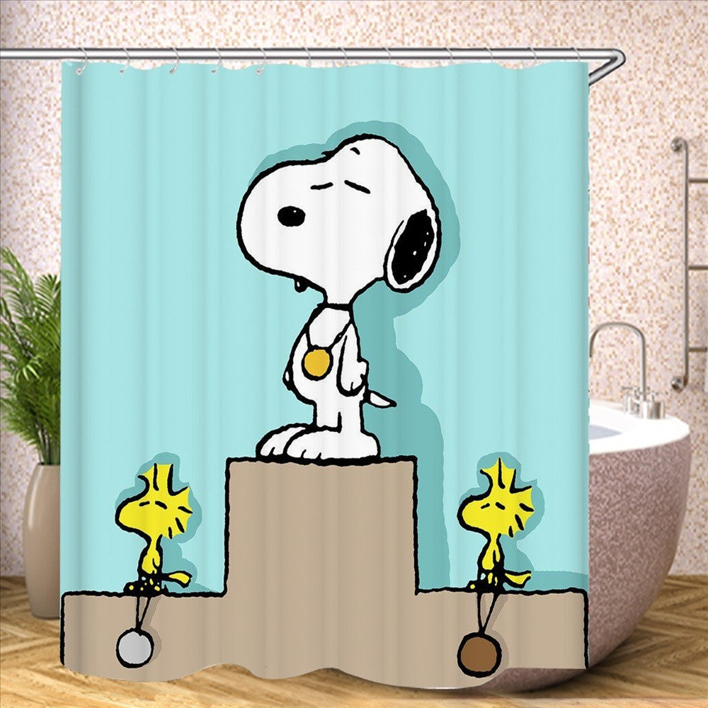 Snoopy Bathroom Decorations and Accessories Curtains for Shower Bath Curtain Sets Full Set Anime 120x180cm