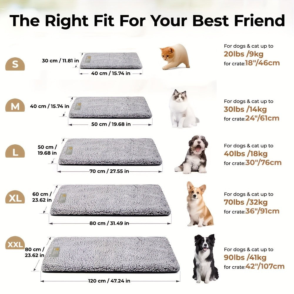 Tapete Térmico de Inverno para Animais de Estimação, Almofada Super Quente para Cães e Gatos, Tapete Lavável e Antiderrapante, Adequado para Cães e Gatos de Pequeno a Grande Porte