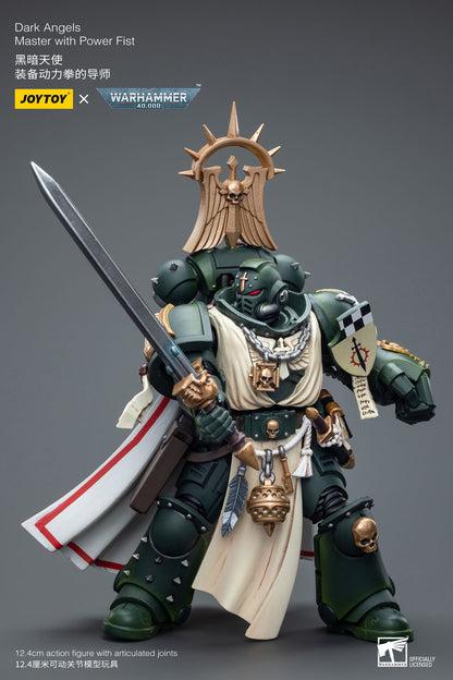JOYTOY Warhammer 40k 1/18 Bonecos de Ação Anime 12cm Mestre Lazarus dos Dark Angels com Punho Potente