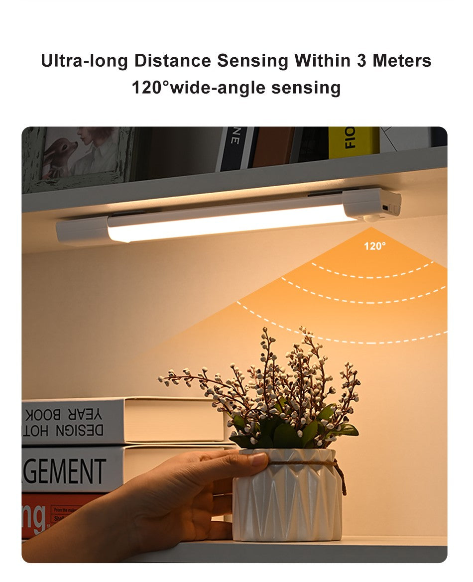 LED Closet Lights Motion Sensor Lamp Wireless Rechargeable Cabinet Night Light For Kitchen Bedroom Wardrobe Sensor Night Lamp