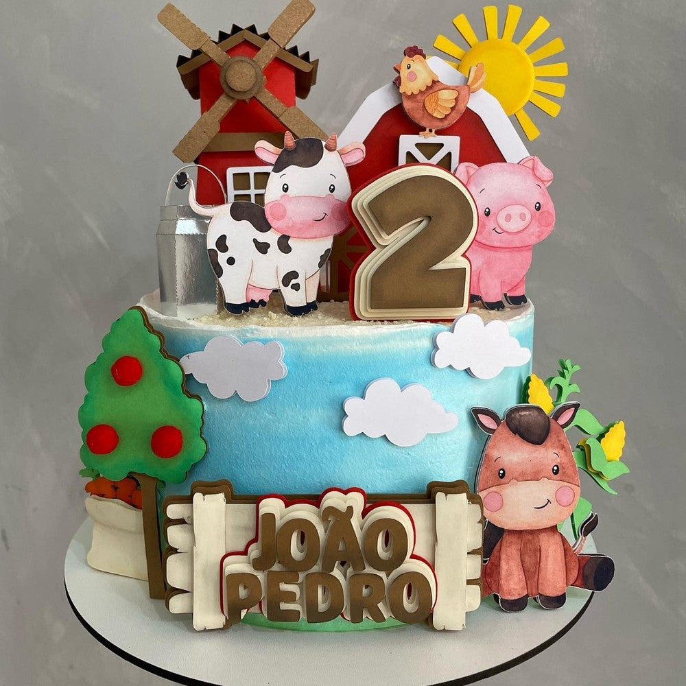 18PCS Farm Animal Lollipop Cards Carton Candy Paper Holders For Kids Baby Shower Happy Birthday Party Candy Packaging Supplies
